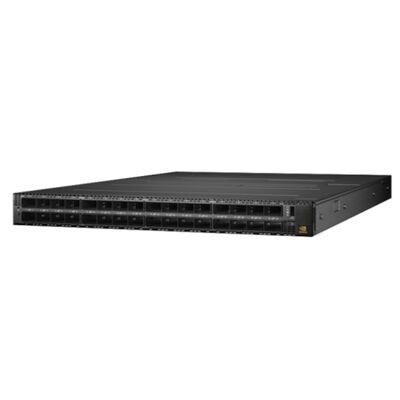 Przełącznik InfiniBand NVIDIA MQM9790-NS2R Quantum-2 1U NDR 400 Gb/s, 64 porty, 32 OSFP, niezarządzany, przepływ powietrza C2P od tyłu do przodu dla klastra AI DGX H100