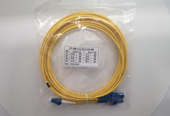 5m LC UPC do SC UPC Duplex Patch Cable OS2 Single Mode