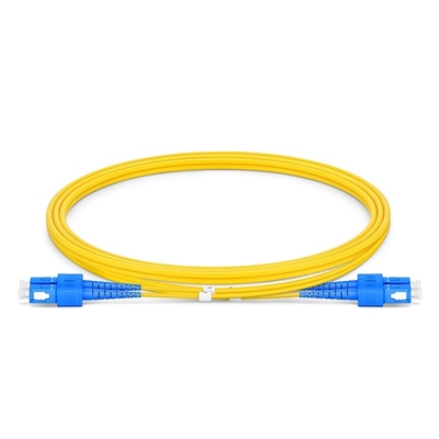 10m SC UPC do SC UPC Patch Cord Duplex 3.0mm OFNR 9/125 Single Mode