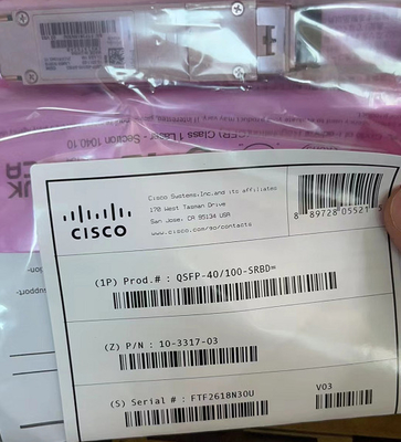 Cisco QSFP-40 QSFP28 Transceiver optyczny 10-3317-01 40GBASE i 100G SR BiDi