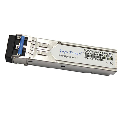 Transceiver optyczny 1,25G DWDM SFP 120 km Rozwiązanie sieciowe o niskim rozpraszaniu mocy