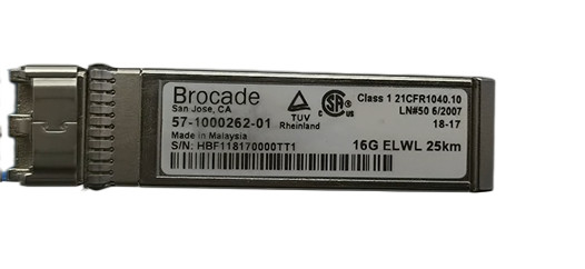 Brocade 57-1000262-01 FC SFP+ Transceiver SFP+16G ELWL 1310nm 25km tryb pojedynczy