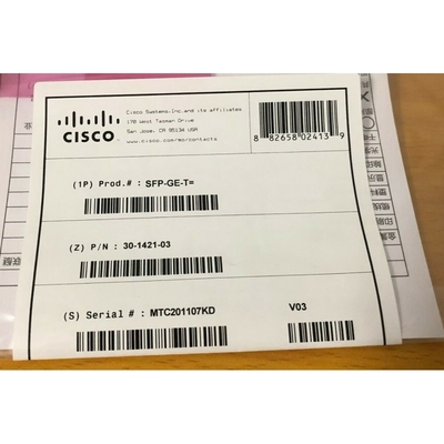 Cisco SFP Optical Transceiver SFP-GE-T Miedziane moduły optyczne Moduły 100M