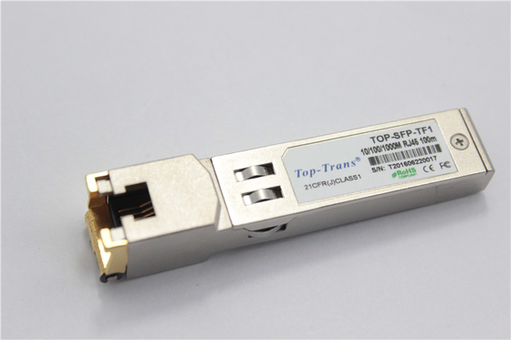 Miedziany nadajnik-odbiornik RJ45 SFP 1GbE 1000BASE-T Mellanox MC3208411-T