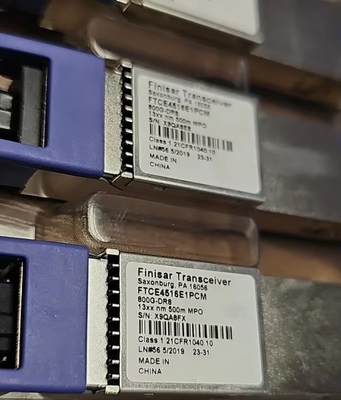 Nowe moduły optyczne Finisar QSFP-DD-800G-DR8 500m SMF MPO16 równoległe, szybkie przełączniki sieciowe 800G, pojemność 16 rdzeni, sprzęt światłowodowy 400G
