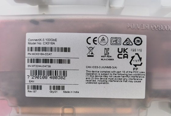Oryginalna marka Mellanox MCX516A-CCAT ConnectX-5 EN Network 100GbE Dwuportowy QSFP28 PCIe3.0 X 16 Światłowodowy sprzęt 100g Net