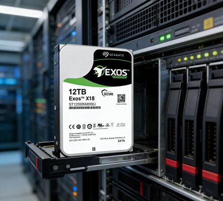 Seagate Exos X18 ST12000NM000J 12TB wewnętrzny dysk twardy 7200 obr./min 256MB Cache SATA 6Gb/s CMR Enterprise HDD do pamięci masowej serwerów 24/7
