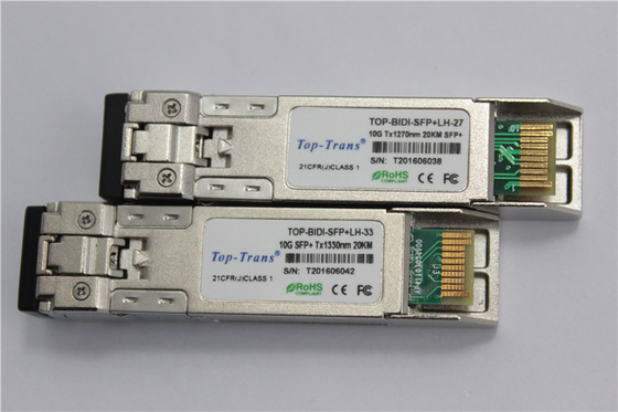 Moduł Rohs 20 km 10G SFP, podłączany na gorąco 1,5 W, niskie zużycie
