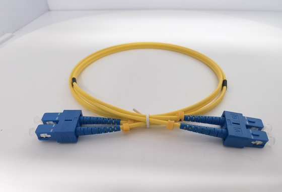 LC UPC do LC UPC Duplex Fiber Patch Cable OS2 Jednomodowy PVC 3,0 mm 1 m